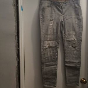Rich and Skinny distressed grey denim skinny jeans